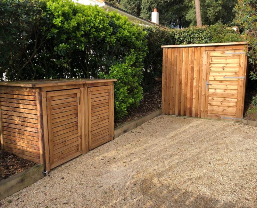 Pornic paysagiste - Pin traité classe 4 - abri de jardin & abri poubelles