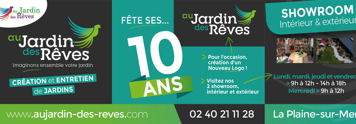 Logo au jardin des reves 10 ans