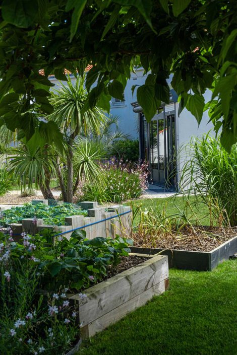 Nantes paysagiste Pornic carré potager bois Au Jardin des Rêves