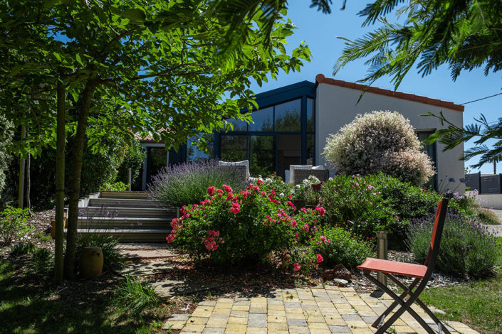 Paysagiste Pornic Massif - Terrasse en pavés - Au Jardin des Rêves