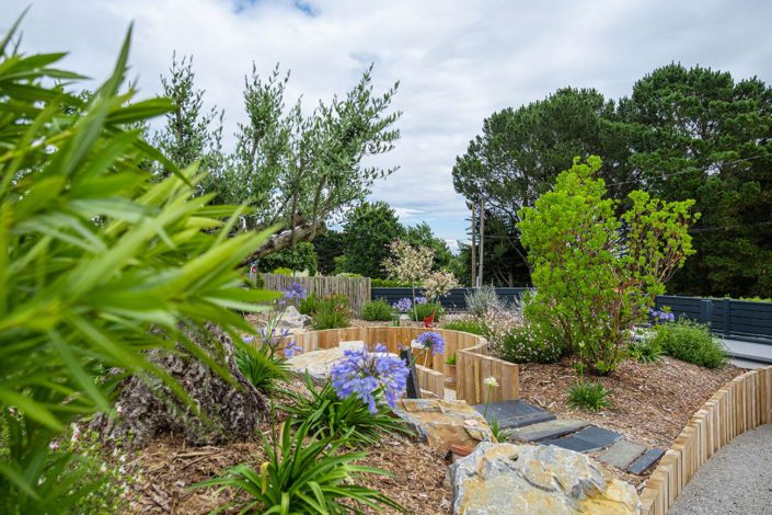 Pornic Terrasse enterrée en pin traité Classe 4 - retenues en pin