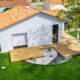 Terrasse sur plots en lames de pin Pornic