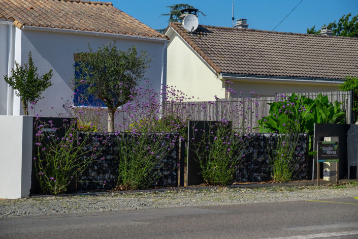 cloture pornic gabion ardoises verveine de buenos aires