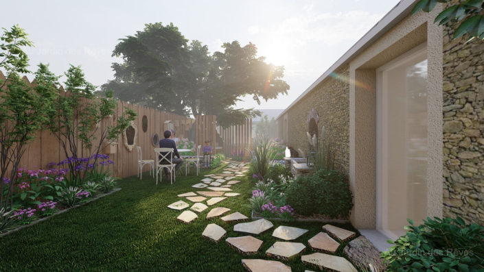 pornic paysagiste Plan 3D jardin bucolique