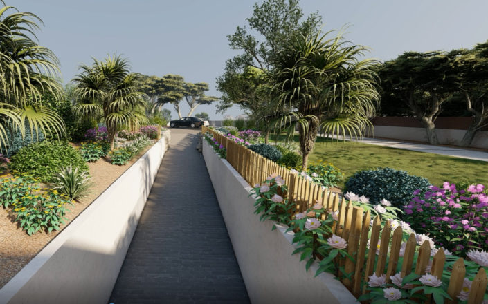 Paysagiste Pornic Brise vue piscine massifs Au Jardin des Rêves