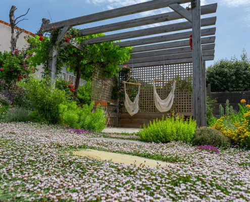 Pergola Jardin luxuriant St Brévin - Vue sur mer, Au Jardin des Rêves