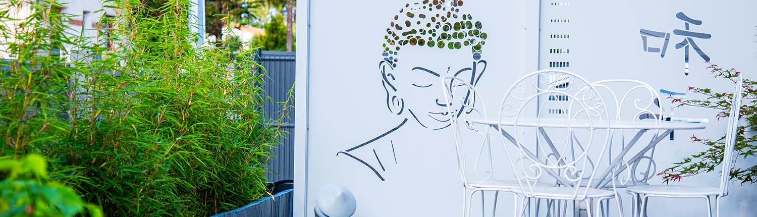 Au Jardin des Rêves, panneau alu découpe laser Pornic