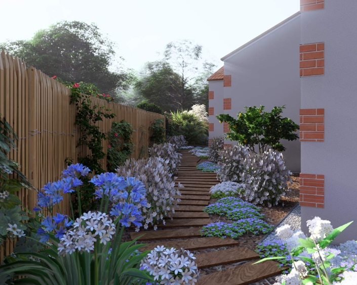 Plan 3D : paysagiste pornic aménagement extérieur jardin Au Jardin des rêves La Plaine sur Mer