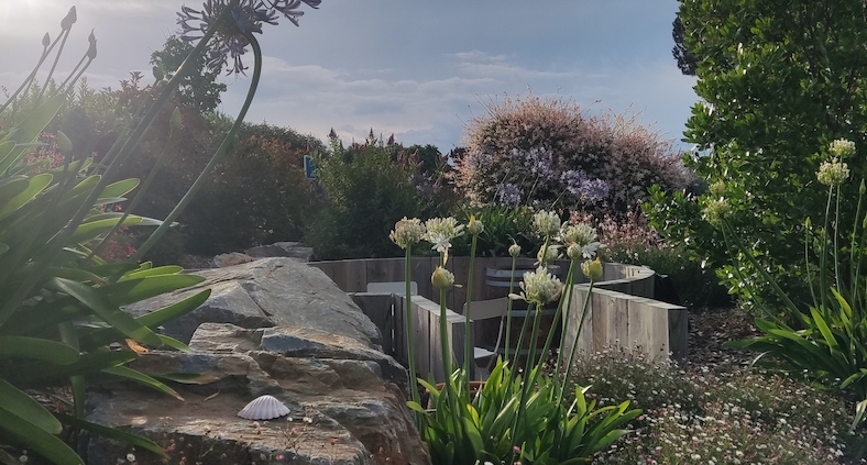 Jardin de reve, terrasse enterrée créer par au jardin des reves, paysagiste pornic, paysagiste la plaine sur mer.