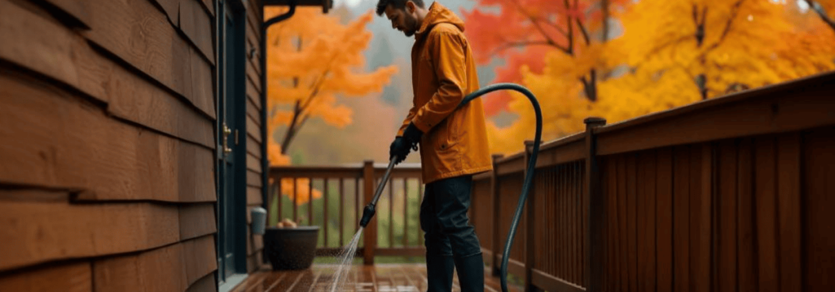 nettoyage terrasse en bois en automne, au jardin des reves, paysagiste pornic, paysagiste la plaine sur mer, saint brevin les pin