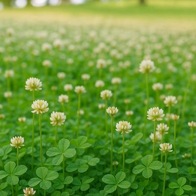 trèfle nain blanc, plante couvre sol pas chère, au jardin des reves, paysagiste pornic