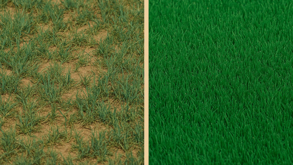 avant après pelouse au jardin des rêves, paysagiste pornic