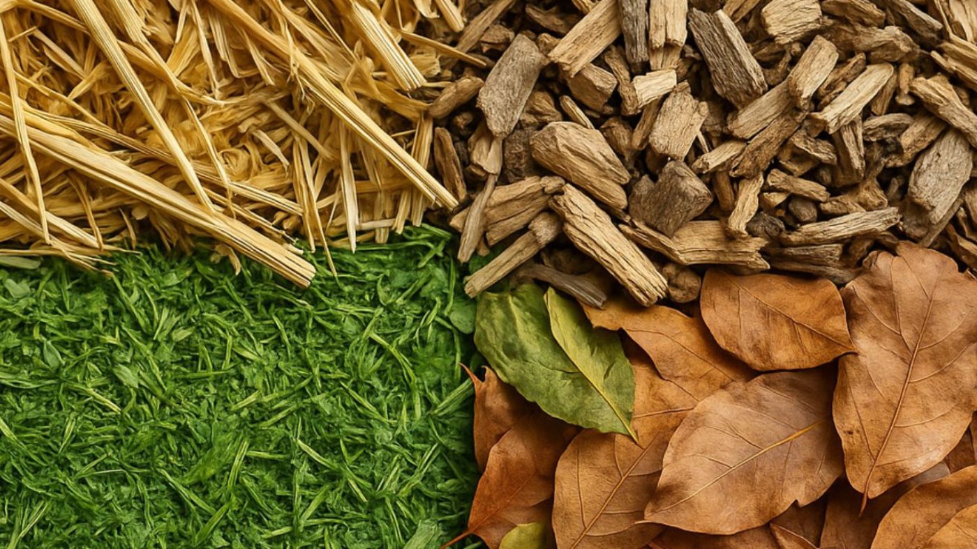 Différents types de paillage naturel pour le jardin – copeaux de bois, feuilles, paille et tonte, par Au Jardin des Rêves à Pornic